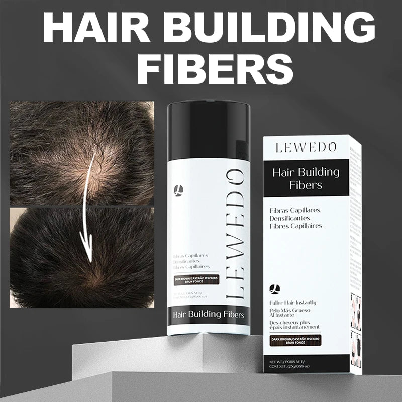 بناء الشعر والكيراتين الطبيعي ومسحوق التصفيف ومُحسِّن العناية بالشعر الكثيف وألياف إعادة النمو