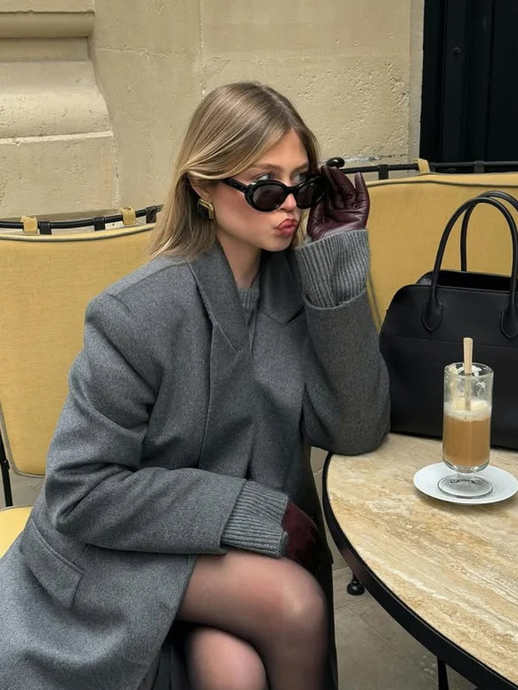 "Autumn Elegance Wool Coat"
