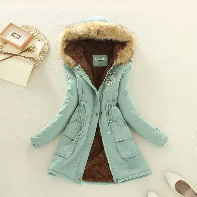 Embroidered Hooded Coat
