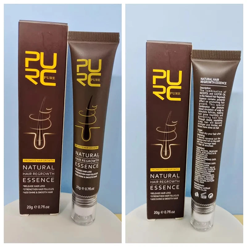 سيروم نمو الشعر بالزنجبيل من PURC لعلاج تساقط الشعر، منتجات نمو الشعر السريع للرجال والنساء للعناية بالشعر