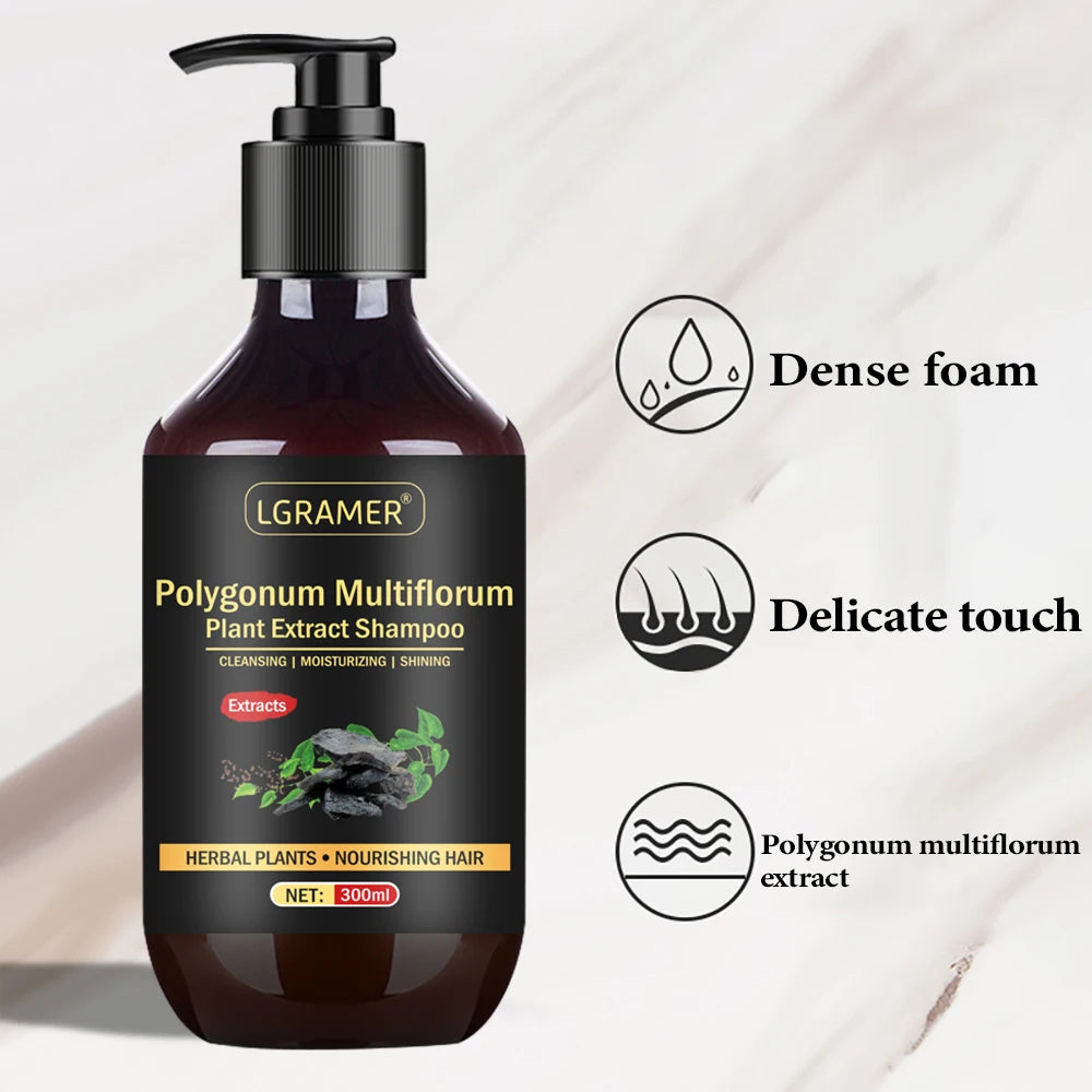 شامبو عشبي متعدد الأزهار للتحكم في الزيوت والقشرة وتخفيف الحكة ومرطب ومغذي للرجال والنساء