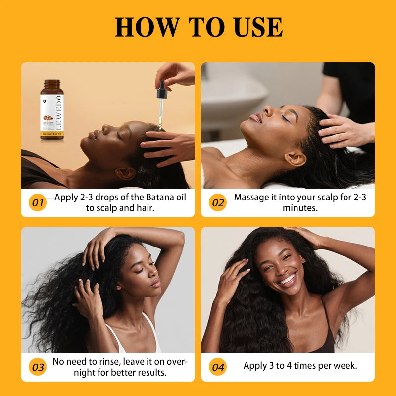 مجموعة زيت نمو الشعر زيت باتانا العضوي لنمو الشعر زيت تقوية الشعر نقي 100% زيت خلاصة مضاد لتساقط الشعر للعناية بالشعر