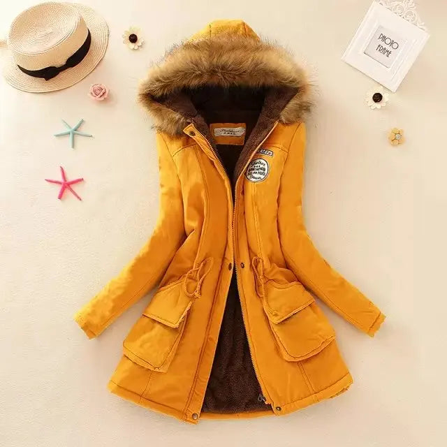 Embroidered Hooded Coat