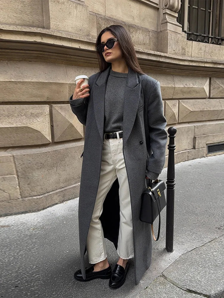 "Autumn Elegance Wool Coat"