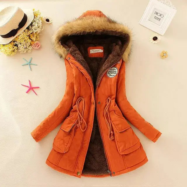 Embroidered Hooded Coat