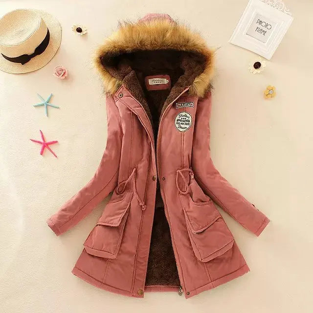 Embroidered Hooded Coat