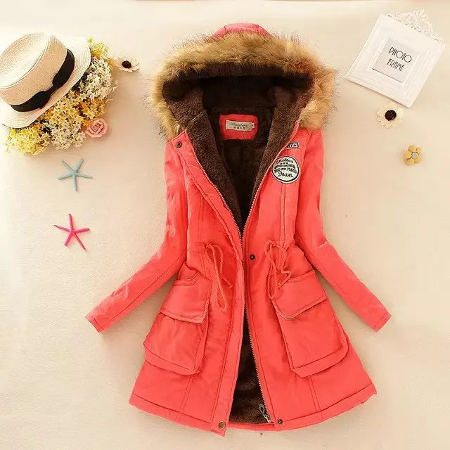 Embroidered Hooded Coat