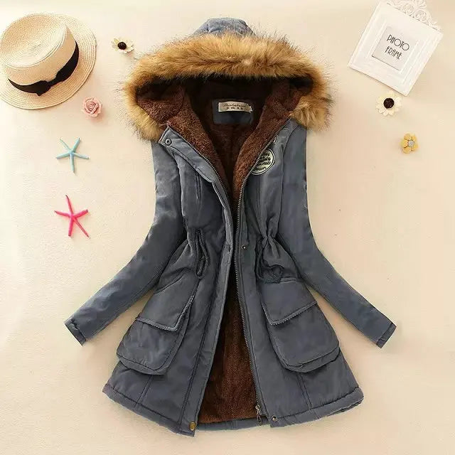Embroidered Hooded Coat