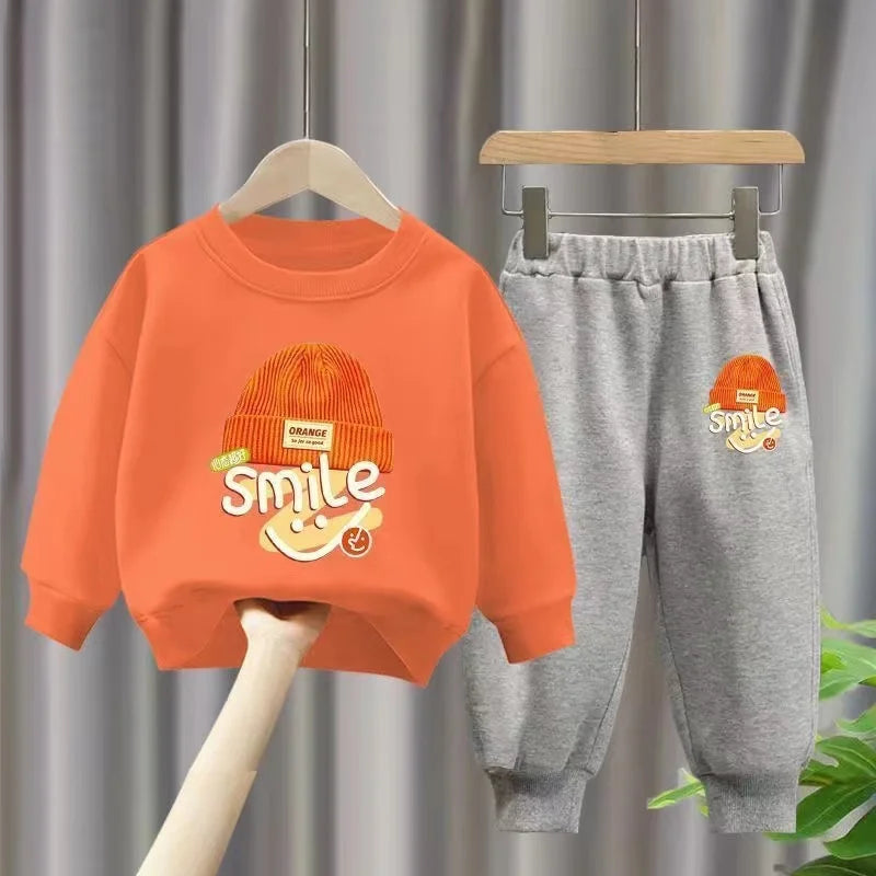 Girl Boy  Two Piece Suit Cotton Tracksuit