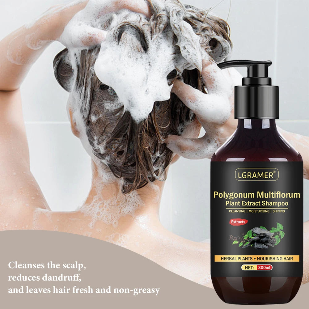 شامبو عشبي متعدد الأزهار للتحكم في الزيوت والقشرة وتخفيف الحكة ومرطب ومغذي للرجال والنساء