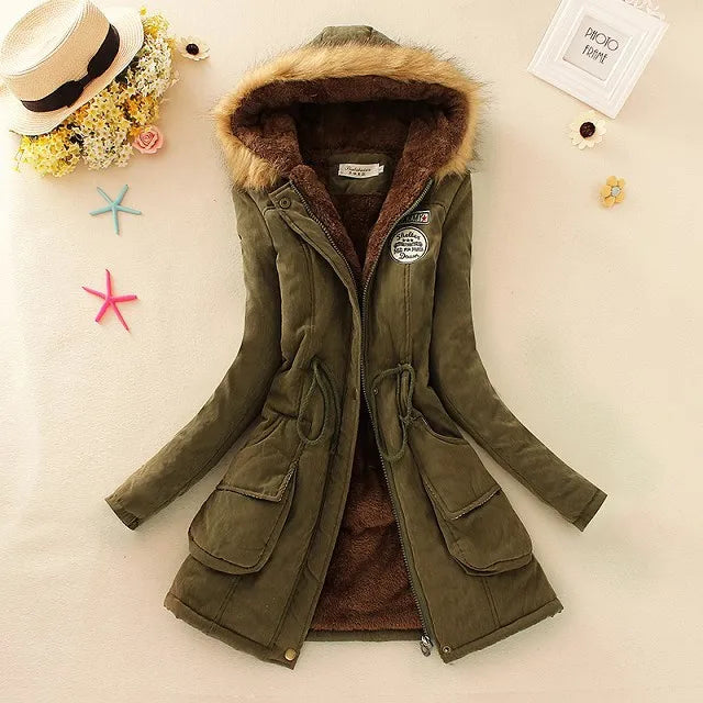 Embroidered Hooded Coat