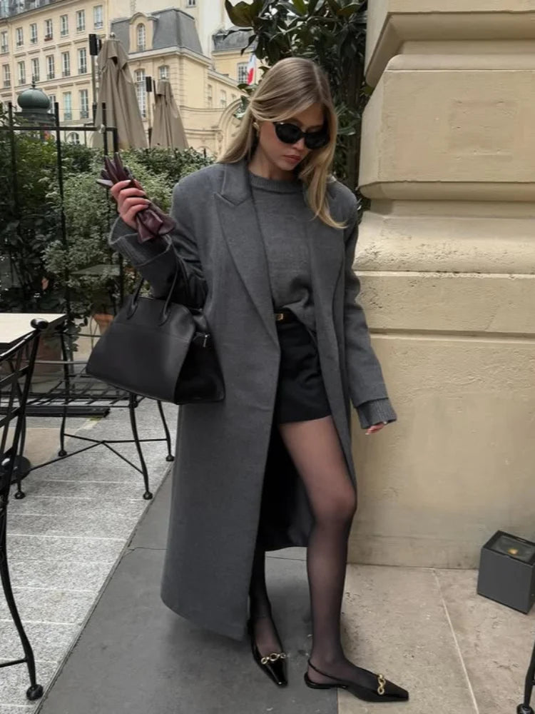 "Autumn Elegance Wool Coat"
