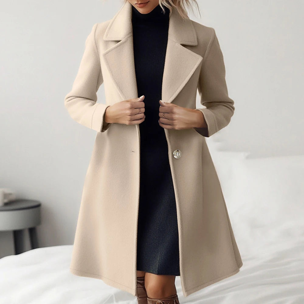 French Apricot Lapel Overcoats