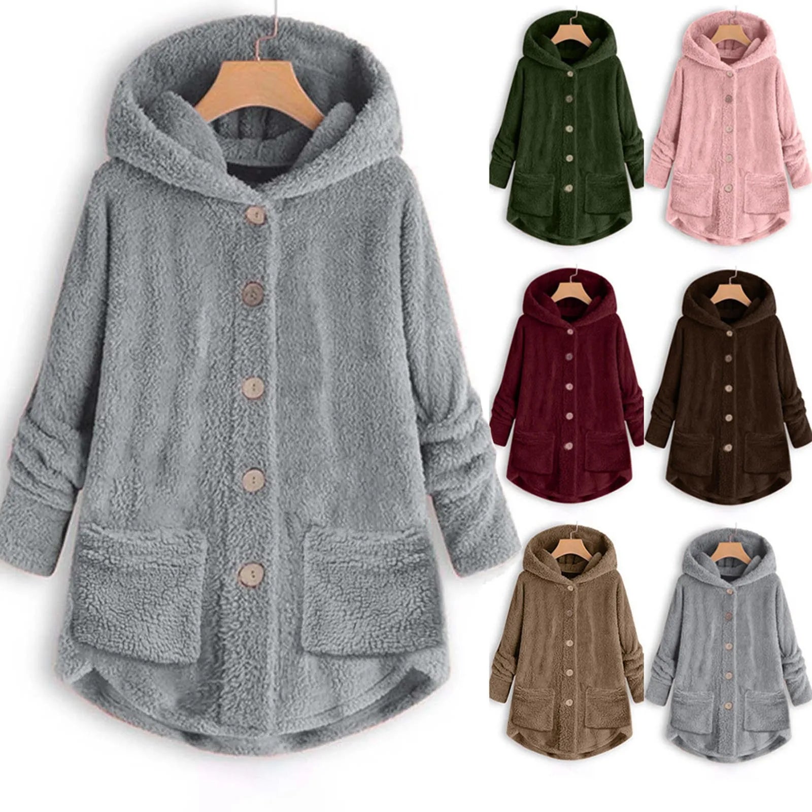 Plush Pocket  Coat