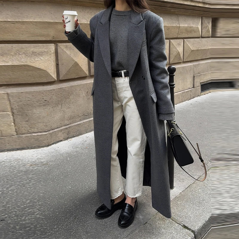"Autumn Elegance Wool Coat"
