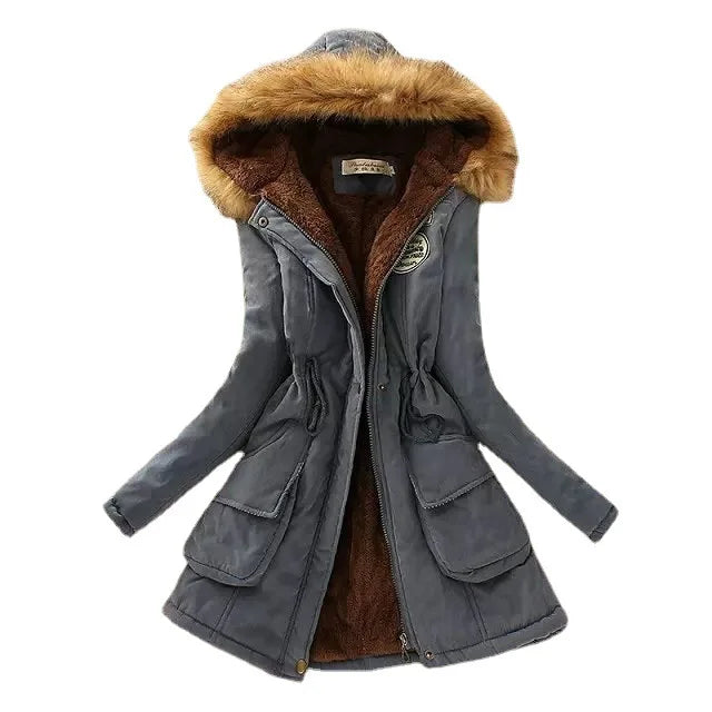 Embroidered Hooded Coat