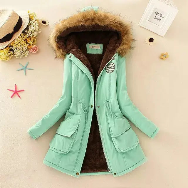 Embroidered Hooded Coat