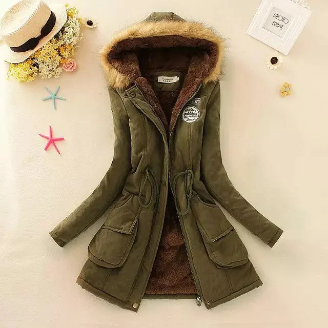 Embroidered Hooded Coat