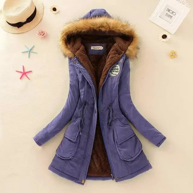 Embroidered Hooded Coat