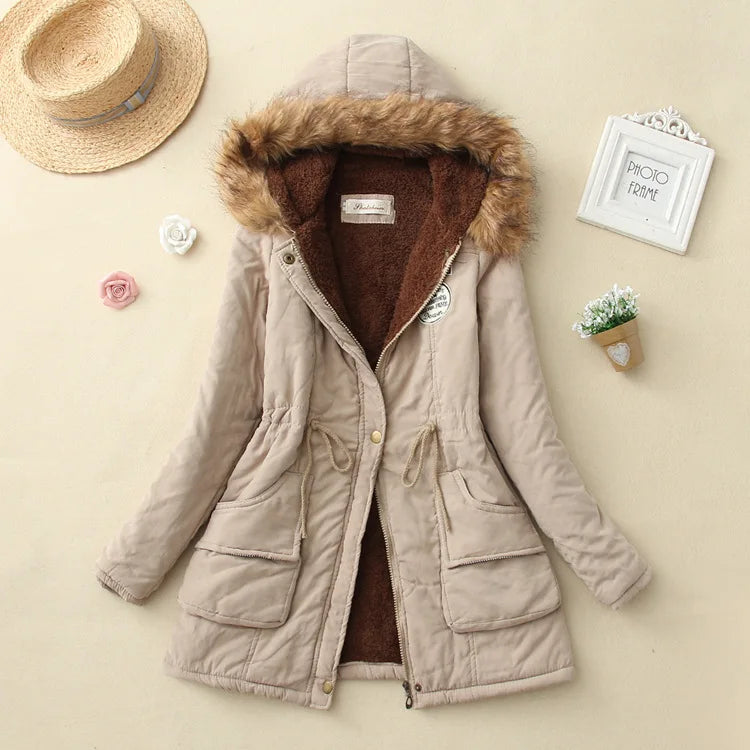 Embroidered Hooded Coat