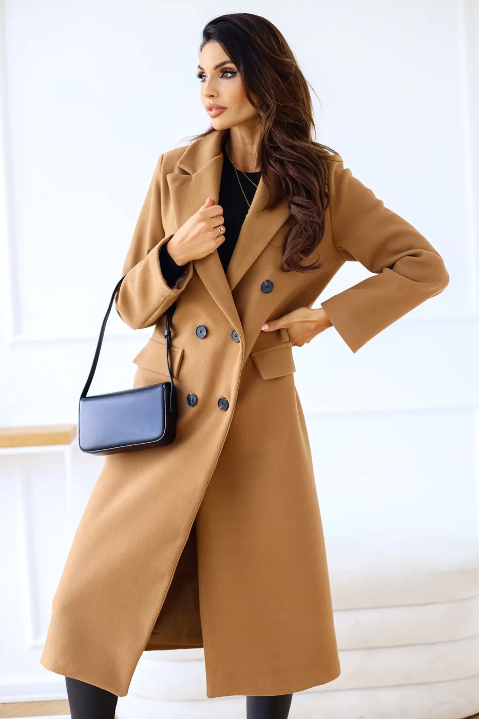 Minimalist Double Breasted  Woolen Coat