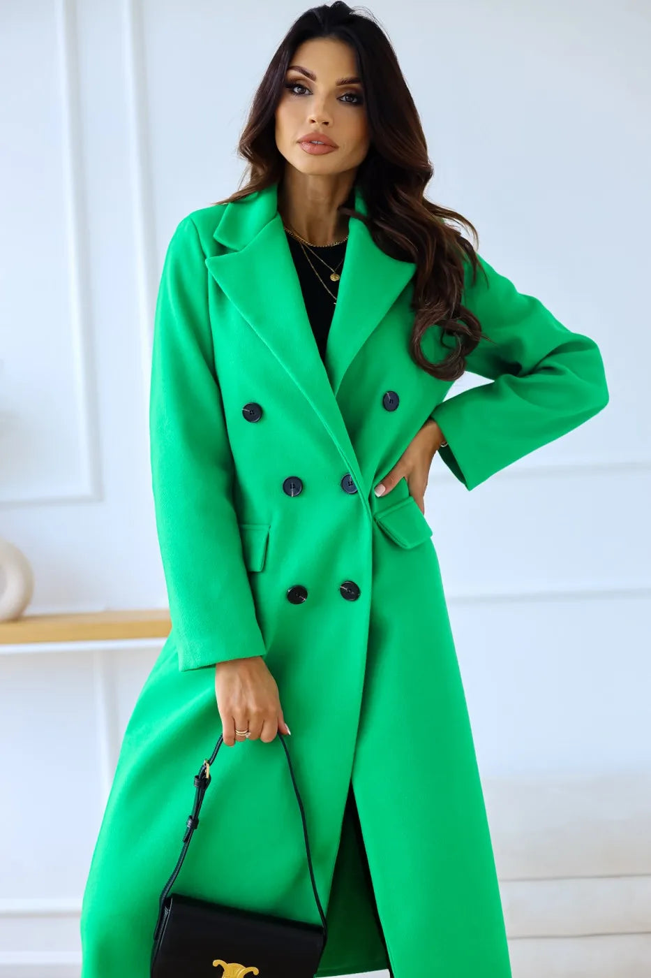 Minimalist Double Breasted  Woolen Coat