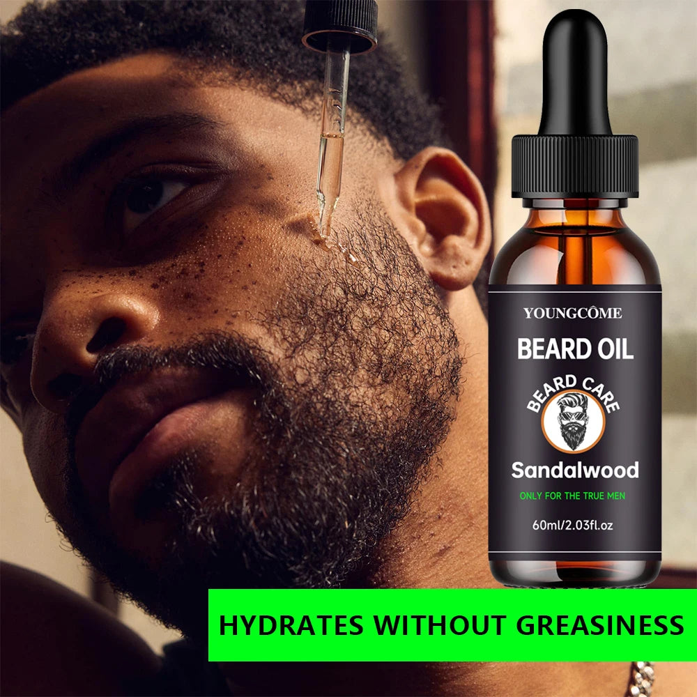 علاج العناية باللحية للرجال، إصلاح نظيف، مرطب، أداة سفر