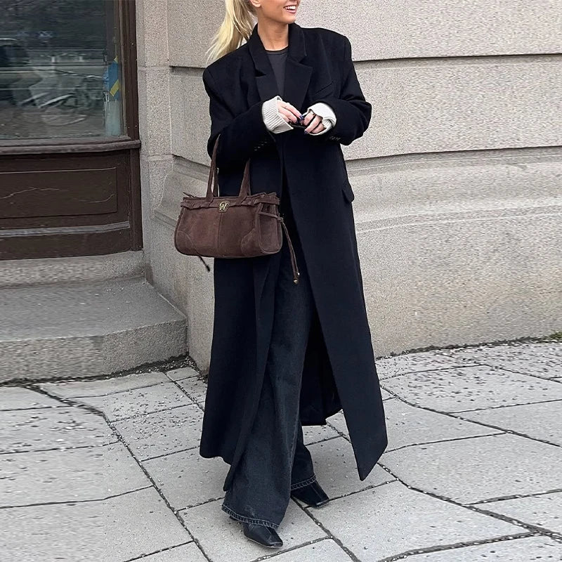 "Autumn Elegance Wool Coat"