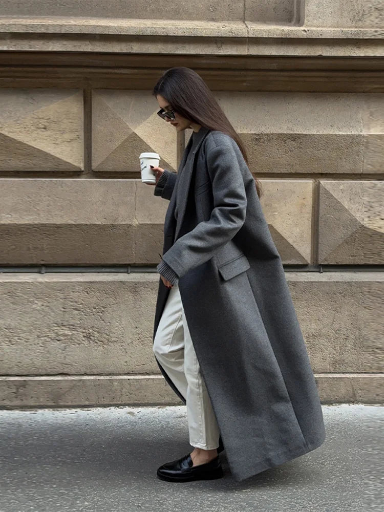"Autumn Elegance Wool Coat"