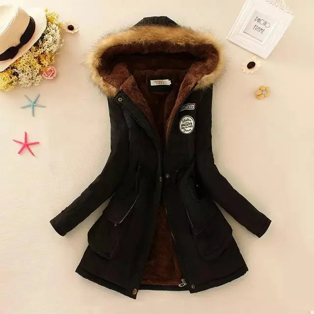 Embroidered Hooded Coat
