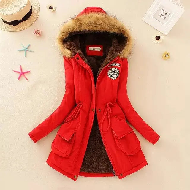 Embroidered Hooded Coat