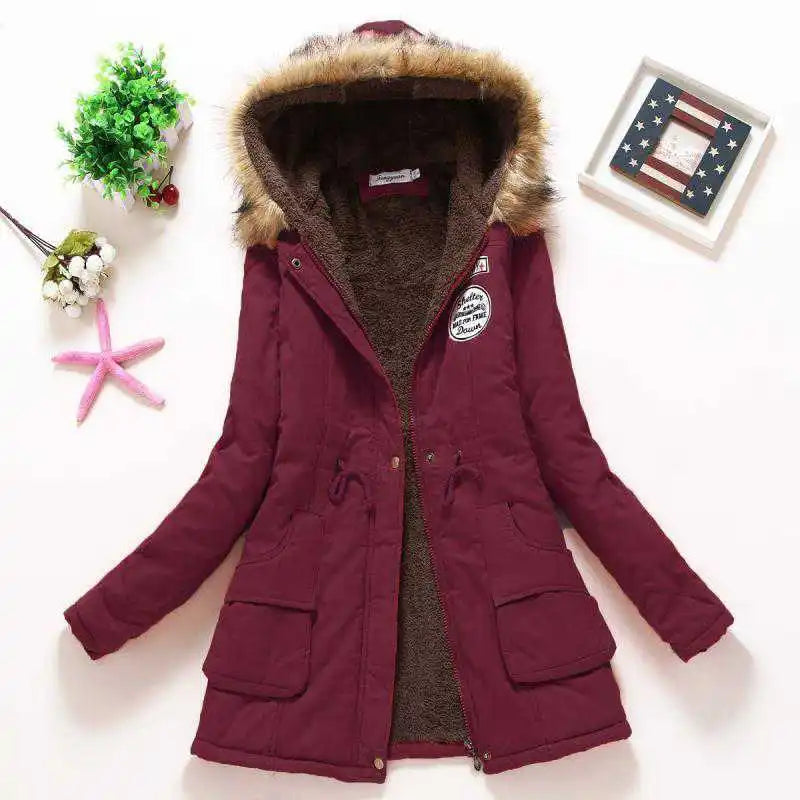Embroidered Hooded Coat